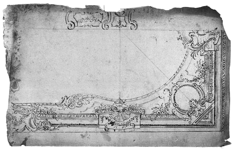 Studio per decorazione di una volta, Studio per decorazione di una volta (disegno, opera isolata) - ambito Italia centro-meridionale (XVIII)