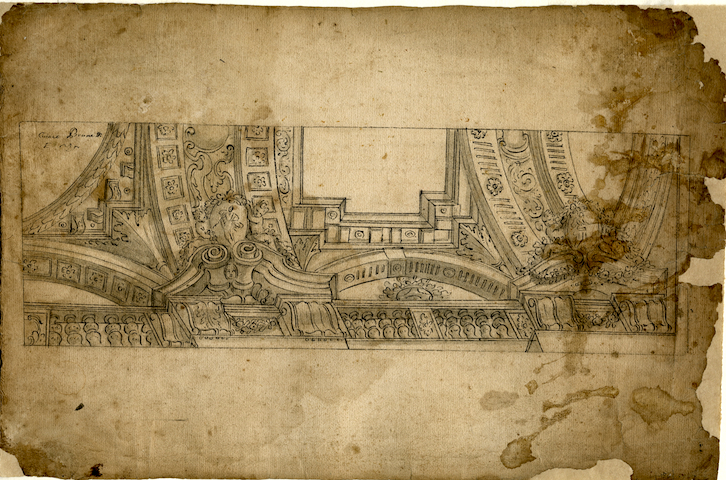 Studio di decorazione per una volta (disegno, opera isolata) di Brunetti Ciriaco (metà XVIII)