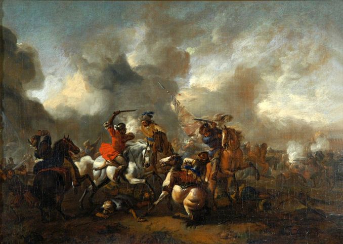 Battaglia, battaglia (dipinto) - ambito napoletano (XIX)