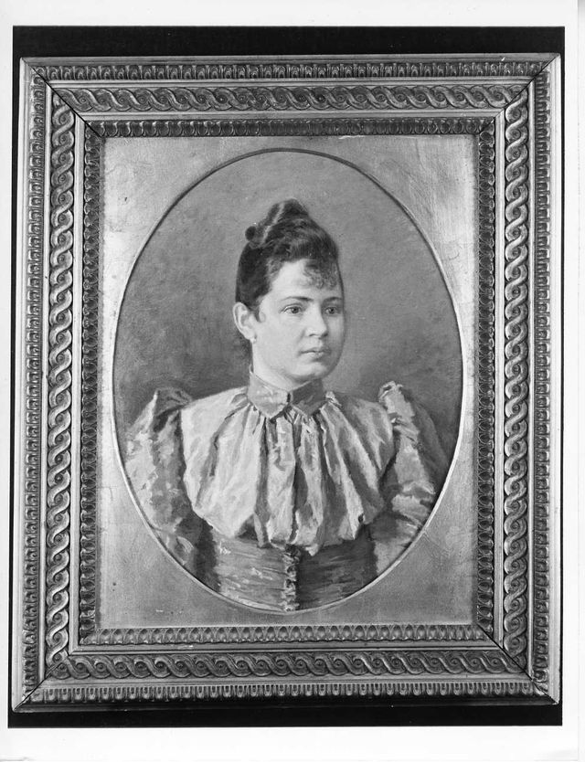 ritratto di donna (dipinto) di Grimaldi Leopoldo (attribuito) (fine/ inizio XIX/ XX)