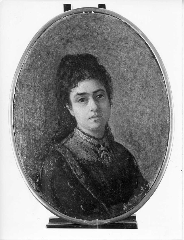 ritratto di donna (dipinto) di De Martini Gaetano (seconda metà XIX)