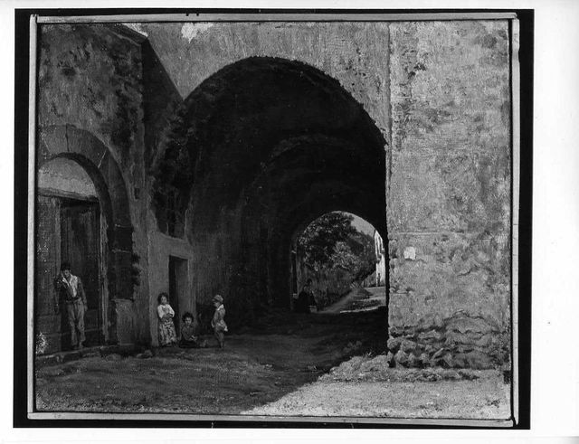 veduta prospettica (dipinto) - ambito napoletano (seconda metà XIX)