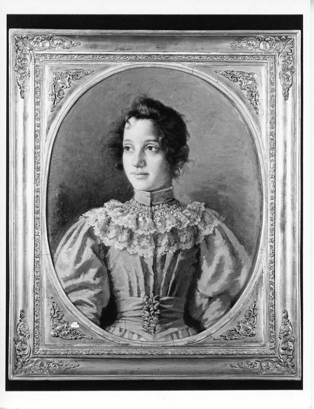 ritratto di donna (dipinto) di Grimaldi Leopoldo (attribuito) (fine/ inizio XIX/ XX)