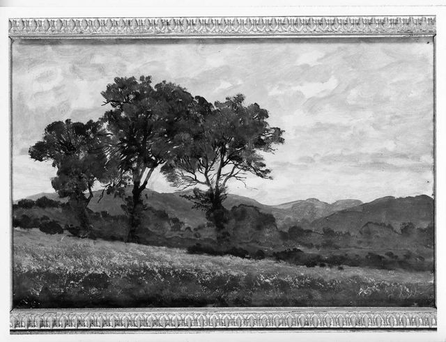 Paesaggio (Sulla vicinanza della città di Spoleto), paesaggio (dipinto) di Sassi Pietro (XIX)