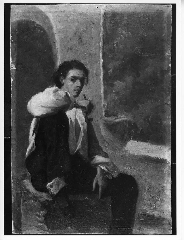Ritratto di Amedeo Modigliani, ritratto d'uomo (dipinto) di Grimaldi Leopoldo (attribuito) (XX)