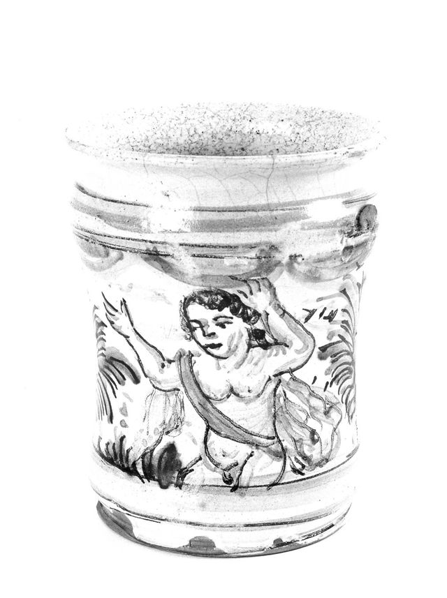 figura di putto a mezzobusto (alberello) - manifattura di Cerreto Sannita (ultimo quarto XVIII)