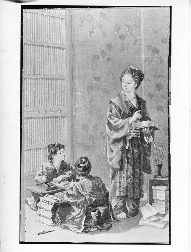 figure orientali (disegno) - ambito orientale (prima metà XX)