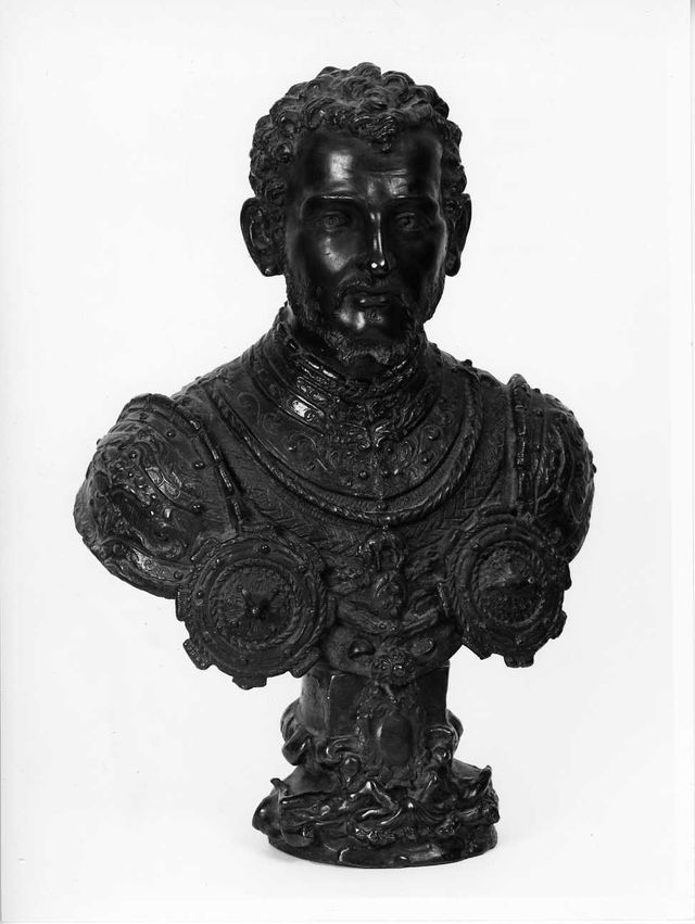 busto di uomo in uniforme (scultura, pendant) - bottega Italia meridionale (metà XIX)