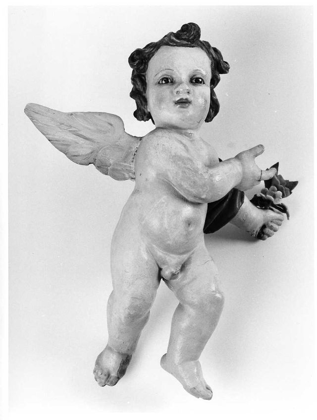 putto alato (statuetta) - bottega Italia meridionale (XIX)
