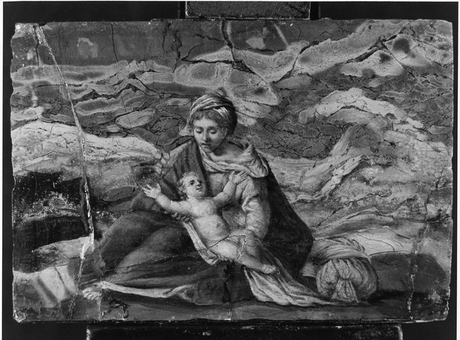 Madonna con Bambino (dipinto, opera isolata) - ambito Italia centrale (XVII)