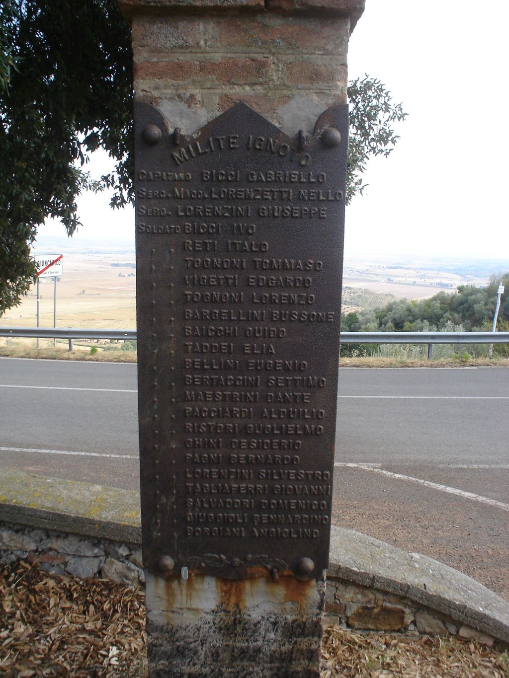 lapide commemorativa ai caduti - bottega toscana (sec. XX)