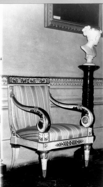 poltrona, serie - ambito lombardo (?) (primo quarto sec. XIX)