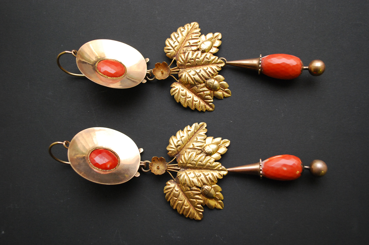 orecchino - a pendente, coppia - manifattura di Giulianova (fine sec. XIX)