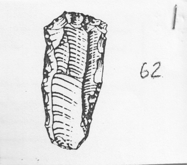 grattatoio, frontale lungo (Gravettiano evoluto)