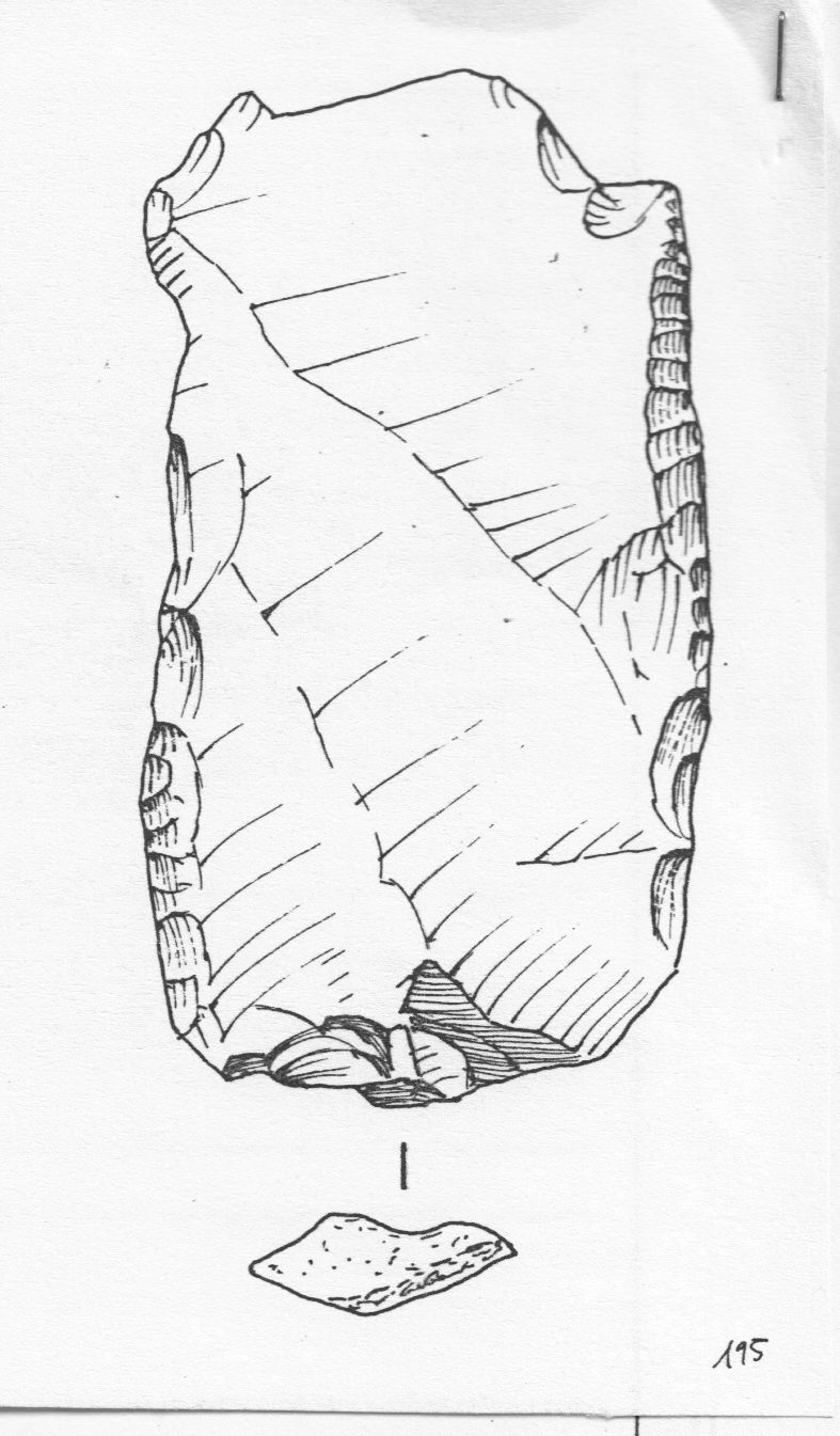 raschiatoio, doppio biconvesso (Paleolitico medio)