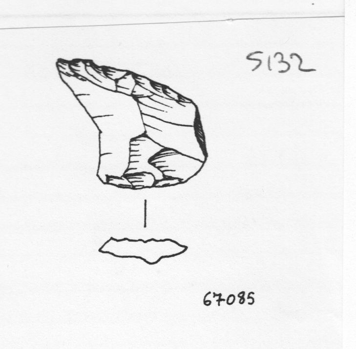 raschiatoio, raschiatoio trasversale convesso (inizio Paleolitico medio)