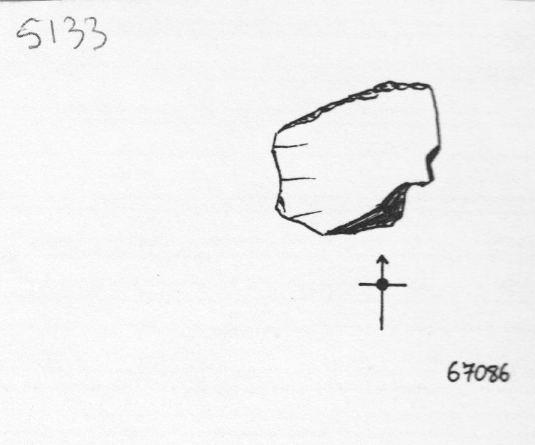 raschiatoio, raschiatoio trasversale convesso (inizio Paleolitico medio)