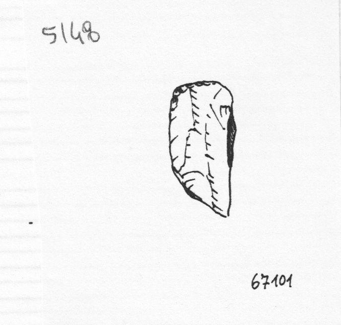 grattatoio, grattatoio frontale lungo (inizio Paleolitico medio)