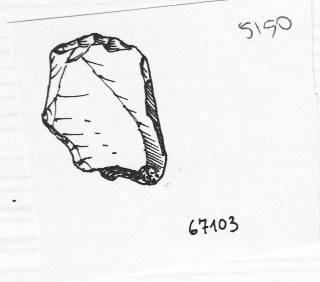 grattatoio, grattatoio frontale corto (inizio Paleolitico medio)