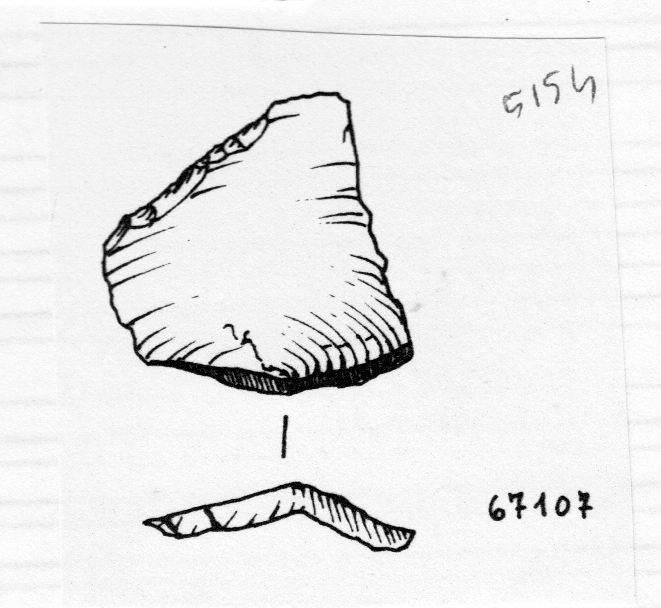 raschiatoio, raschiatoio su faccia piana (inizio Paleolitico medio)