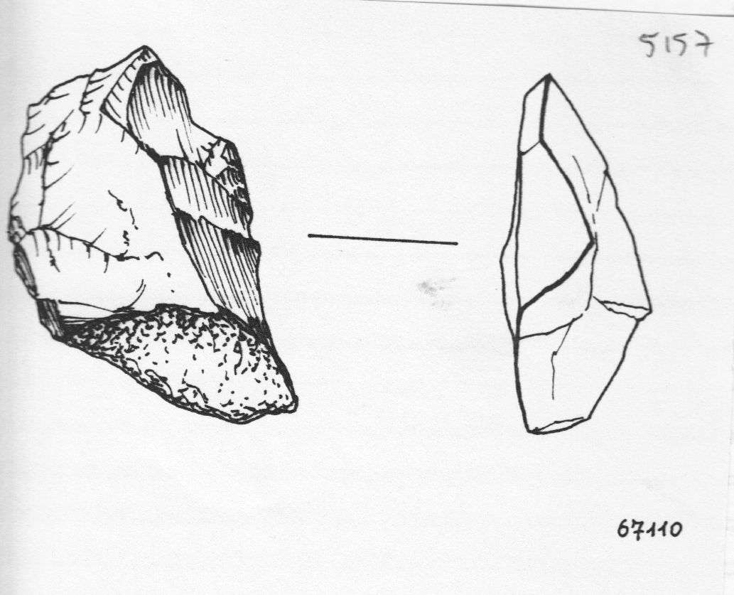 becco, perforatore (inizio Paleolitico medio)