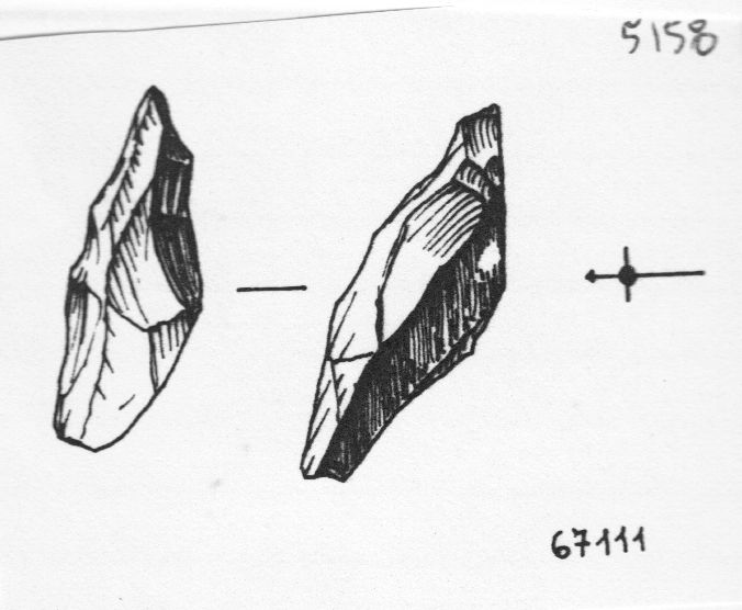 scheggia, diverso, scheggia da punta carenata (inizio Paleolitico medio)