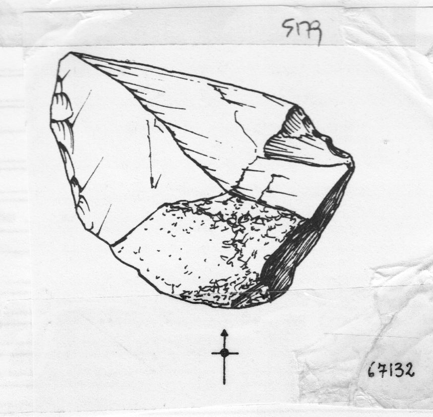 raschiatoio, raschiatoio semplice convesso (inizio Paleolitico medio)