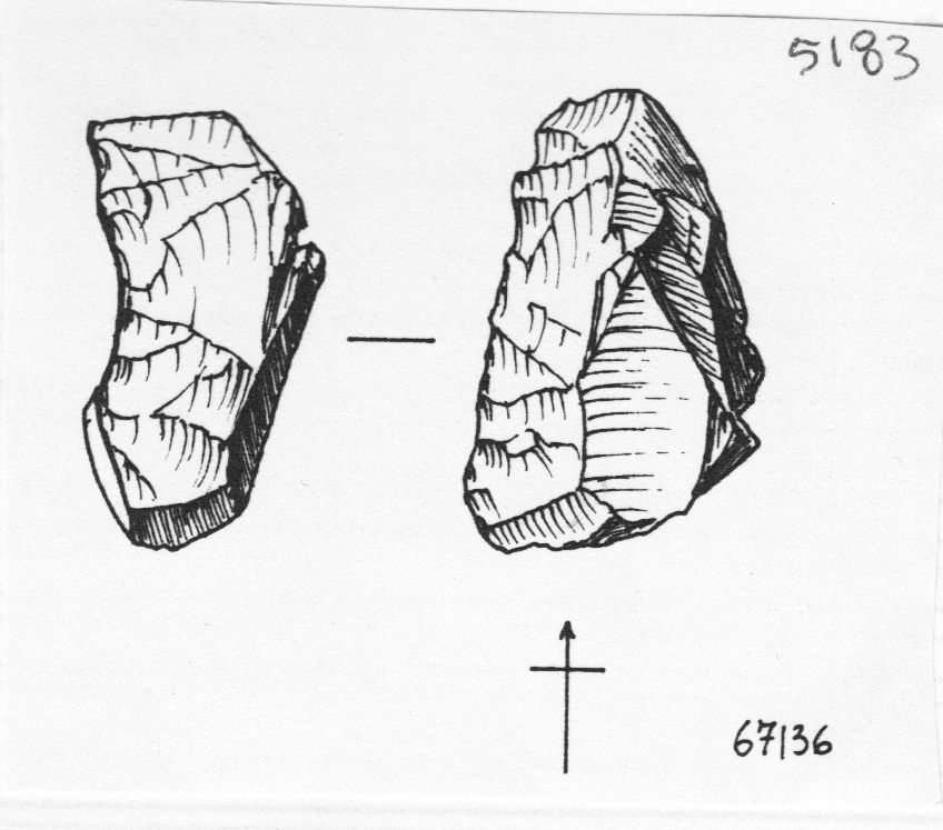 raschiatoio, raschiatoio semplice rettilineo (inizio Paleolitico medio)