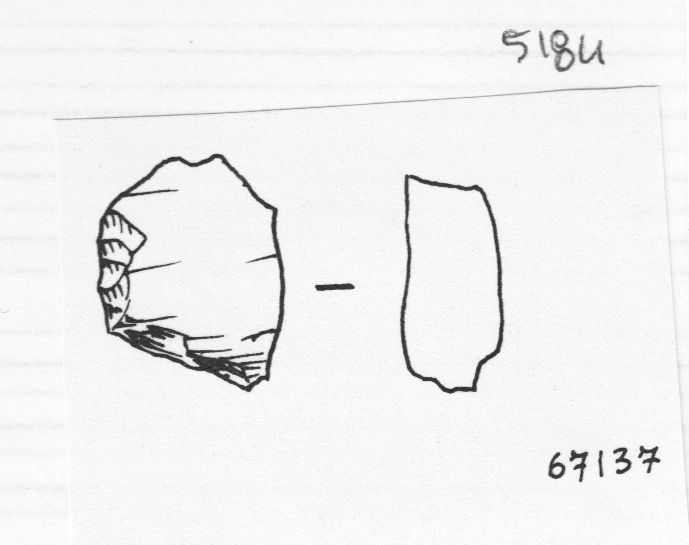 raschiatoio, raschiatoio su faccia piana (inizio Paleolitico medio)