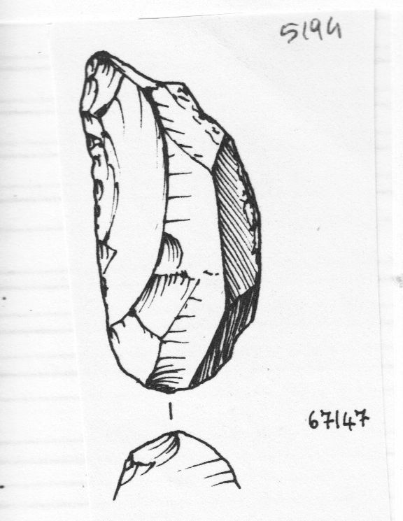 raschiatoio, raschiatoio semplice rettilineo (inizio Paleolitico medio)