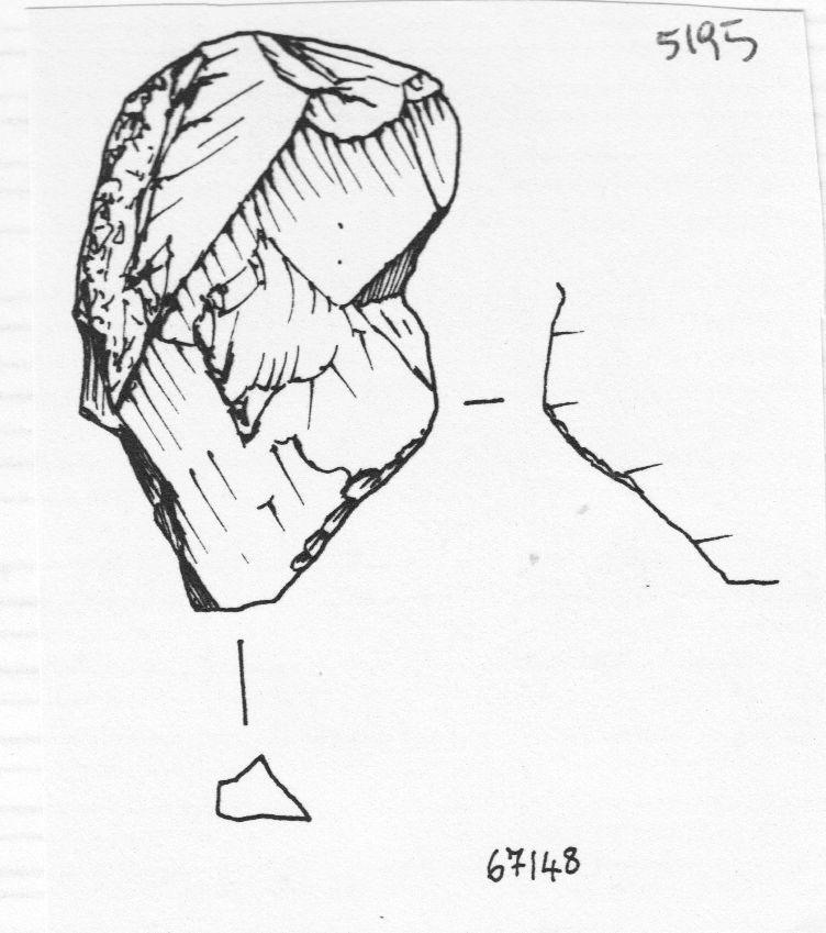 raschiatoio, raschiatoio semplice rettilineo (inizio Paleolitico medio)