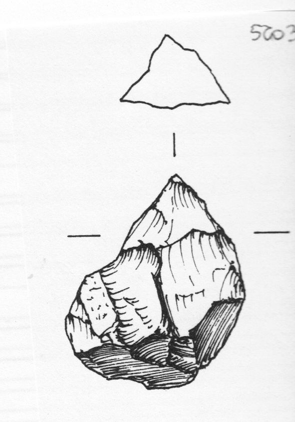 becco, perforatore (inizio Paleolitico medio)