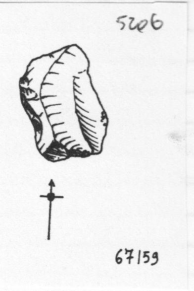 raschiatoio, raschiatoio semplice rettilineo (inizio Paleolitico medio)