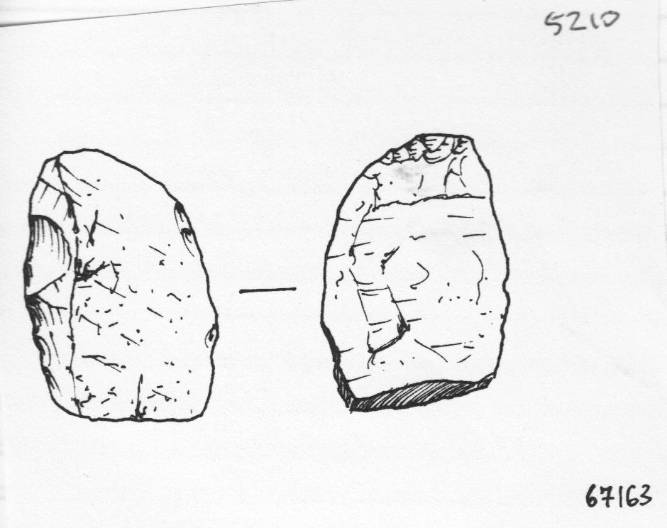 raschiatoio, raschiatoio a ritocco alterno (inizio Paleolitico medio)