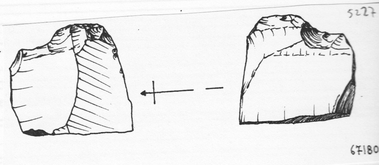 grattatoio, grattatoio a muso isolato atipico (inizio Paleolitico medio)