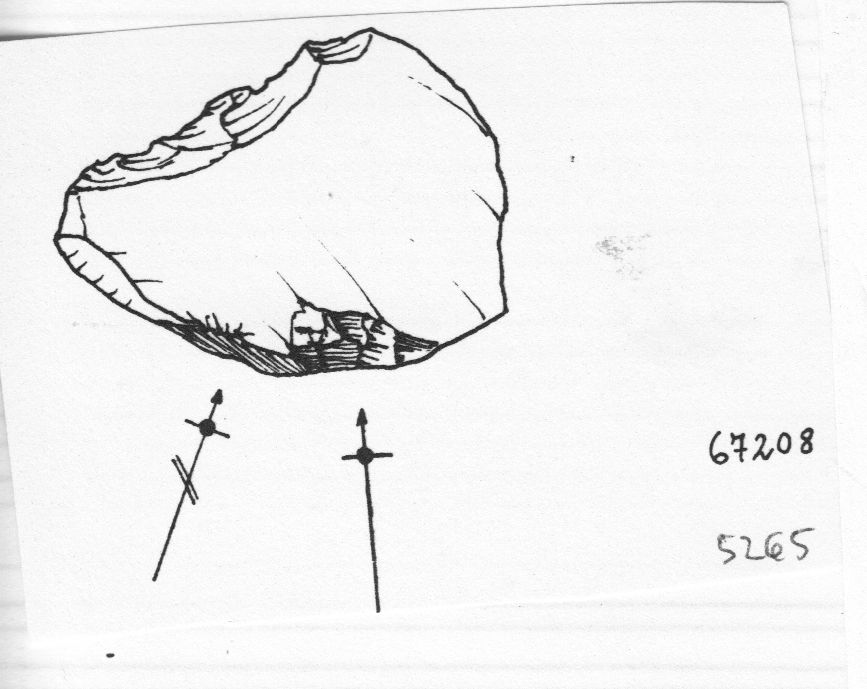 raschiatoio, raschiatoio denticolato (inizio Paleolitico medio)