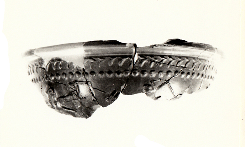 calice, Dragendorff 11, orlo, parete - ambito di Cn. Ateius (età tiberiana sec. I d.C)