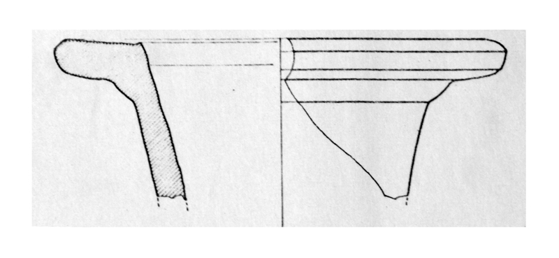 anfora, Nimega 132B/Ostia L, orlo, collo (I sec. d.C)