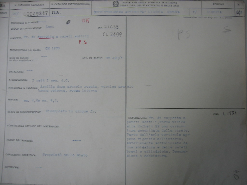 coppa (prima metà I d.C)