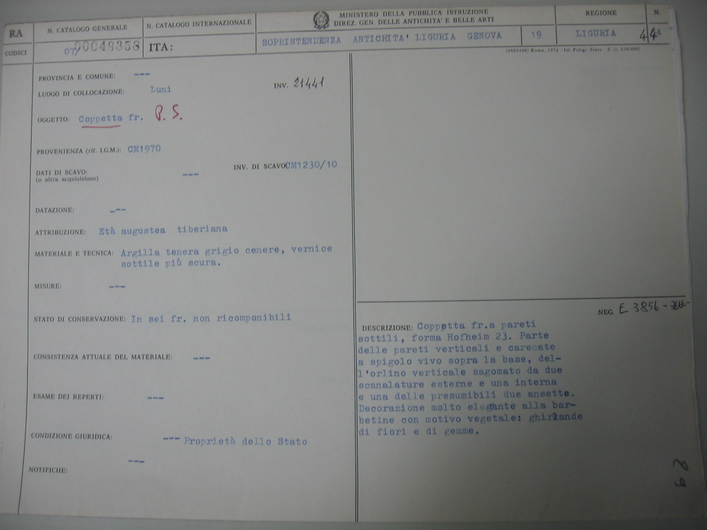 coppa, Hofheim 23 (età augustea tiberiana)