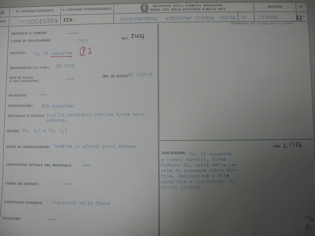 coppa, forma Hofheim 23 (età augustea)