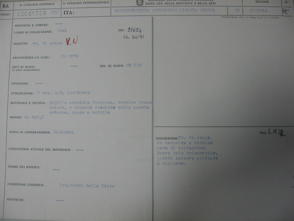 coppa (inoltrato I a.C)