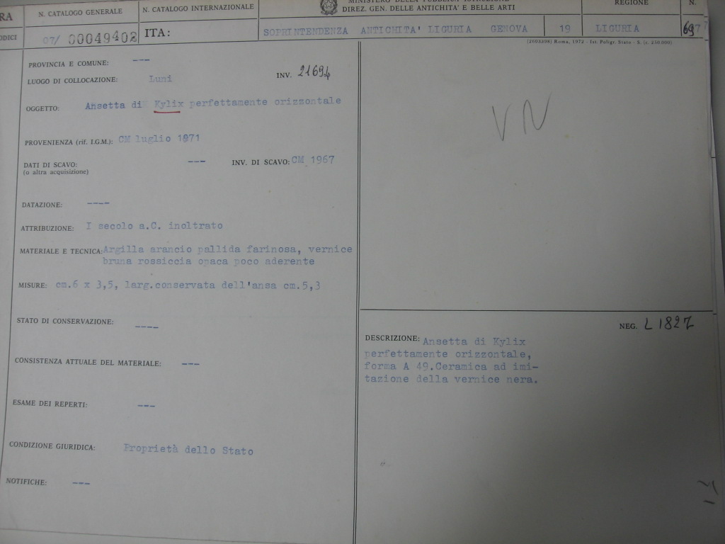 kylix, forma A 49 (inoltrato I a.C)