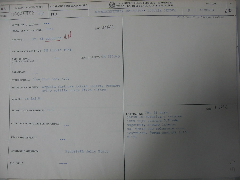 supporto, tipo campana C (II fine-I a.C)