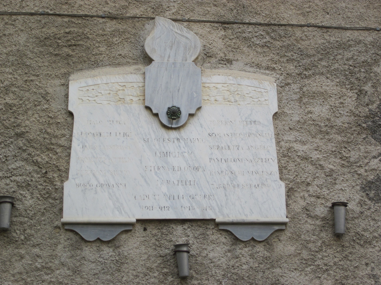 lapide commemorativa ai caduti di Bini Bruno (sec. XX)