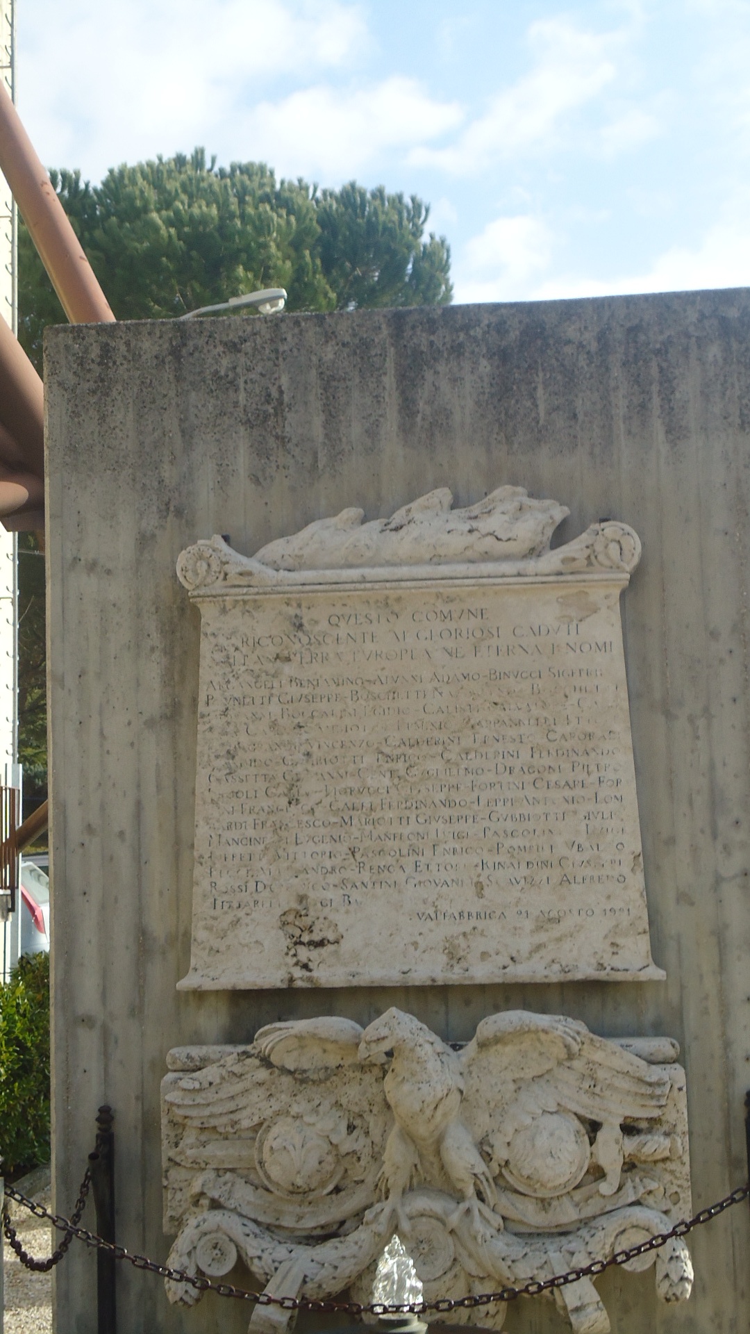 lapide commemorativa ai caduti di Mignini V (attribuito) (XX)