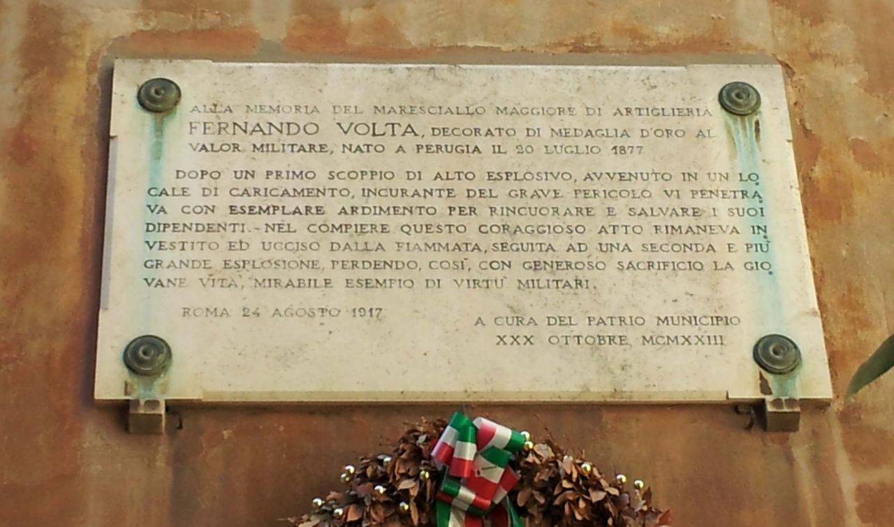 soggetto assente (lapide commemorativa) - ambito umbro (sec. XX)