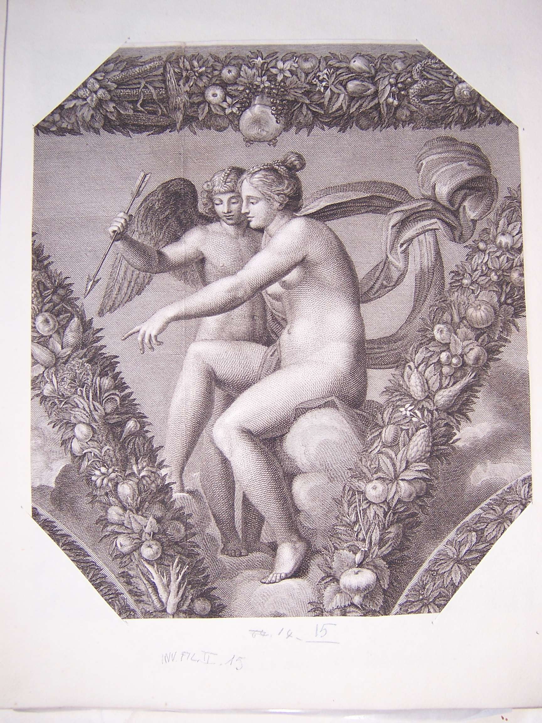 Venere e Cupido (stampa) - ambito italiano (sec. XIX)