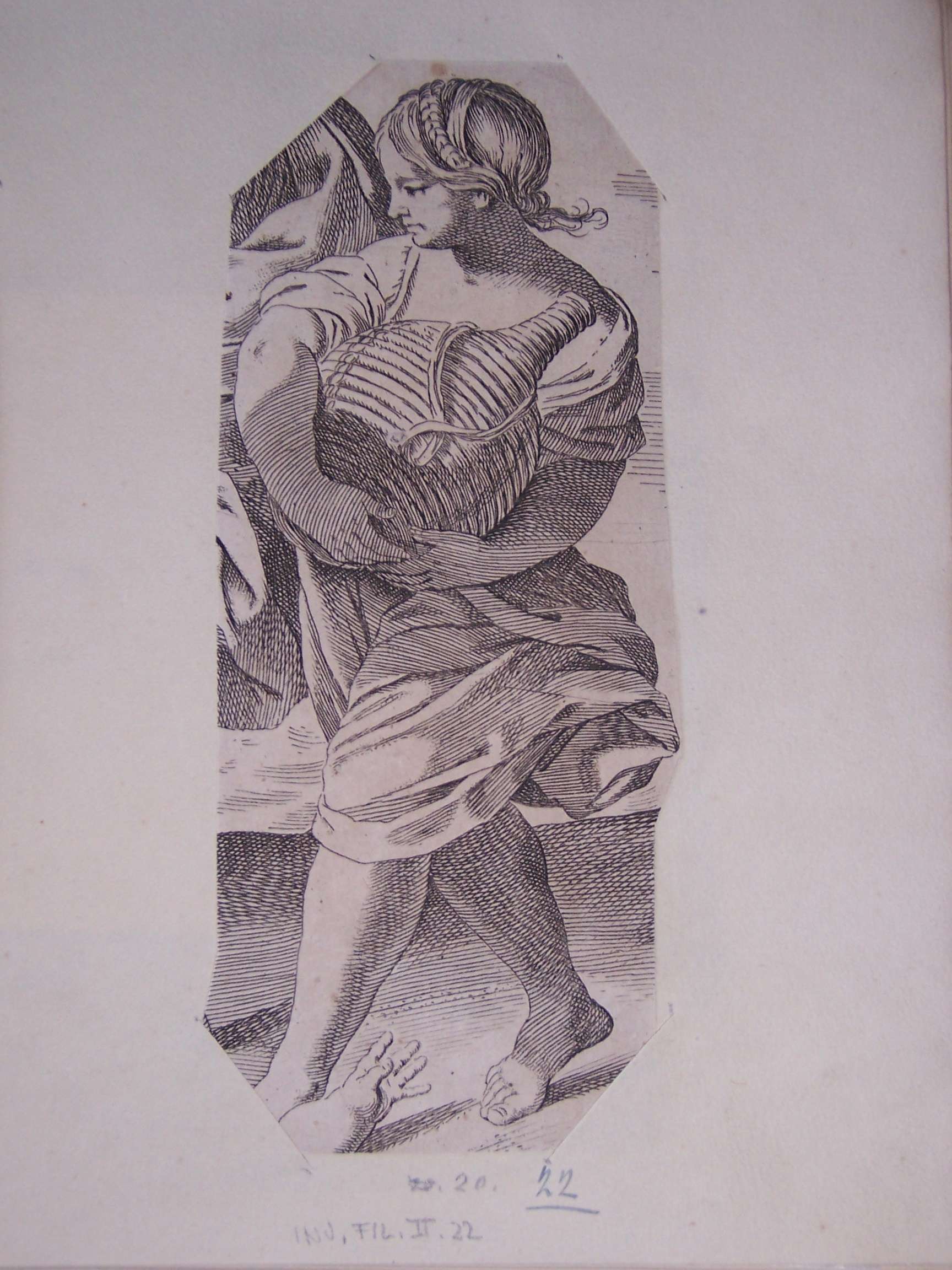 giovane donna (stampa) - ambito italiano (sec. XIX)