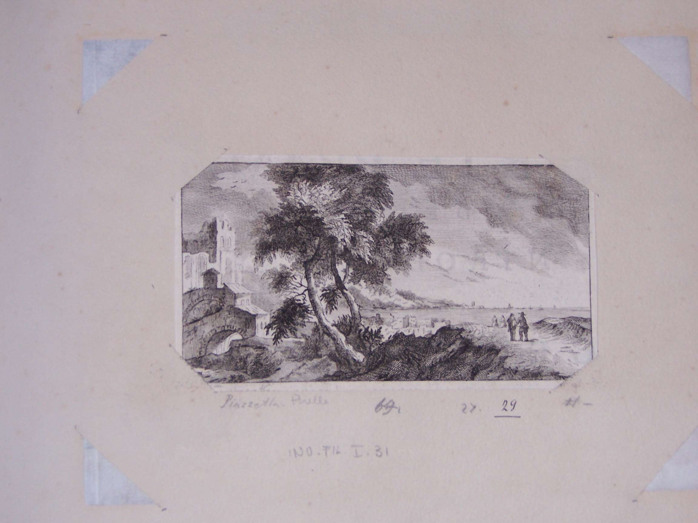 paesaggio marino (stampa) di Piazzetta Giovanni Battista (sec. XVIII)